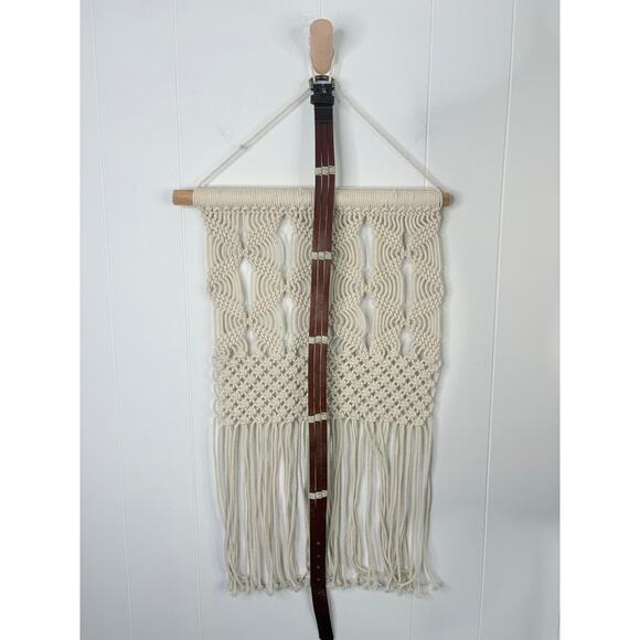 Madewell Brown Boho Leather Belt Multistrap Western Twine Wrapped Size XS